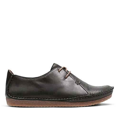 Clarks Janey Mae Women Schuhe Damen Leder Sneaker Halbschuhe Retro Schnürschuhe