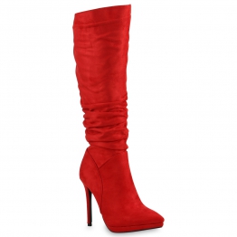 Damen Stiefel High Heels - Rot